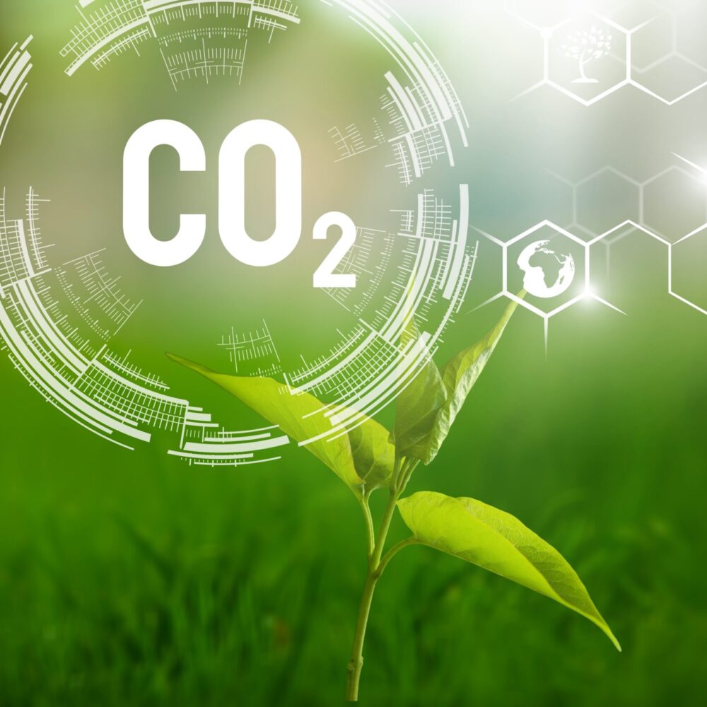 Co2,Concept,On,Green,Nature,Background